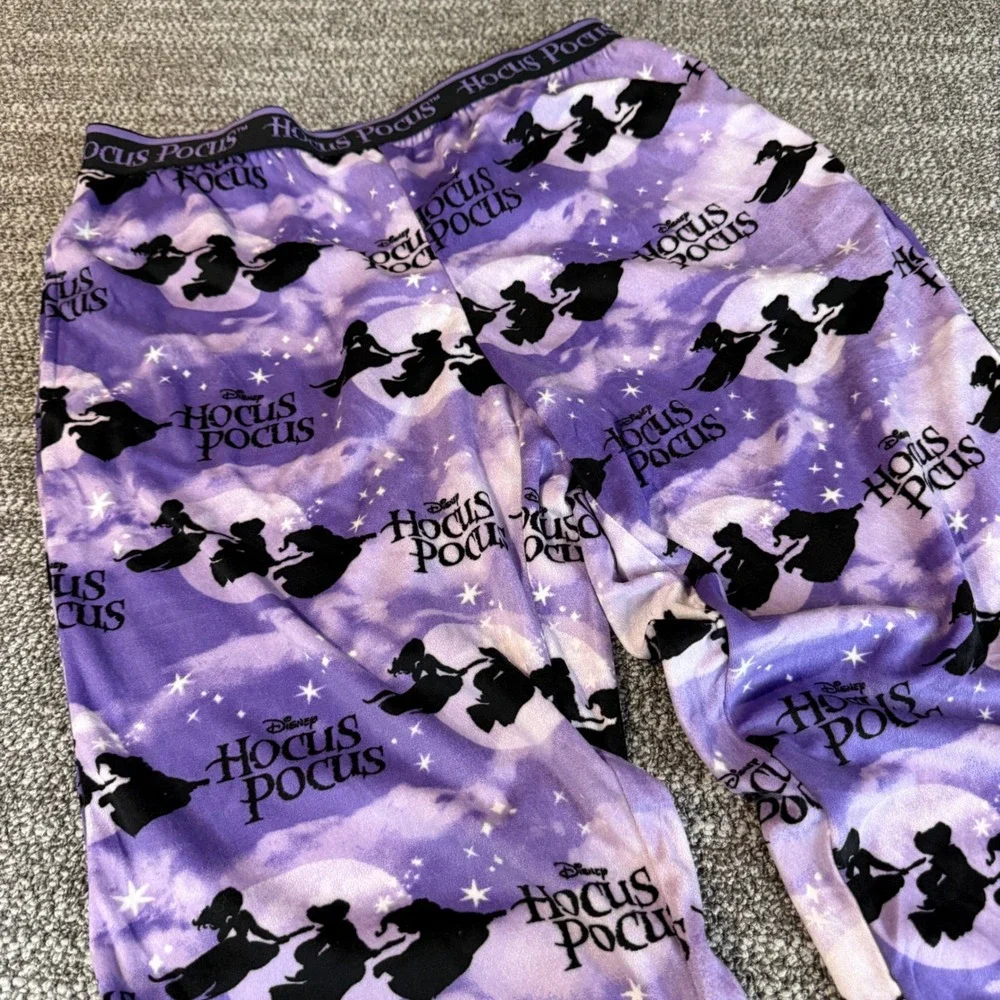 Disney Hocus Pocus Pajama Pants Womens Medium Purple Sanderson Sisters Sleepwear - Picture 2 of 5